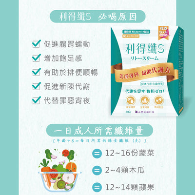 【利得纖 S  Lytoslim】沖泡飲 - 香戀葡萄風味